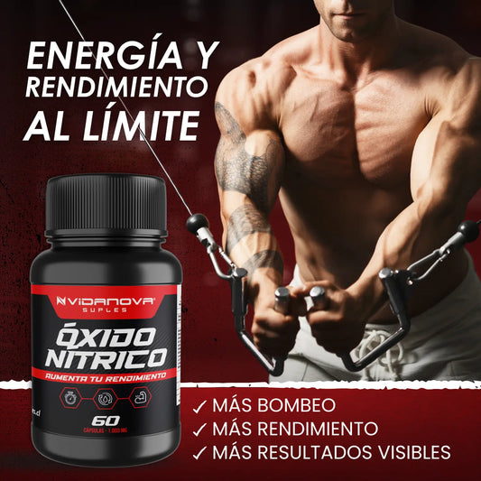 Óxido Nítrico – Rendimiento y Vascularización al Máximo 1000MG 60 CAPS