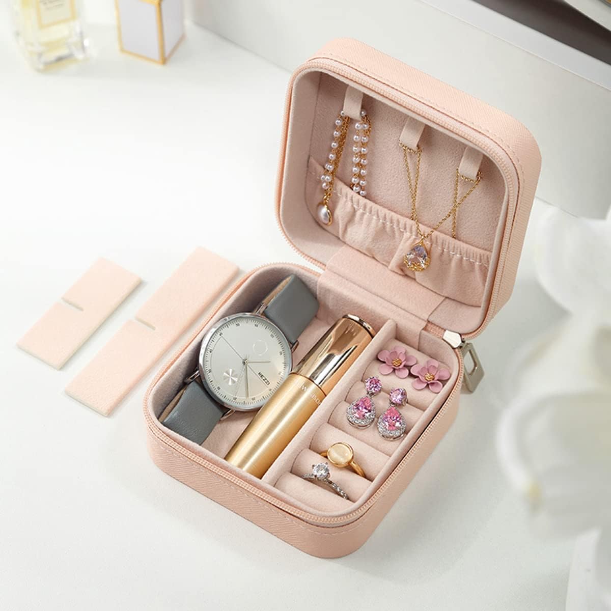 Mini Joyero Portatil Rosado
